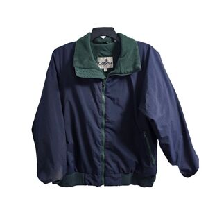 California Outerwear Vintage Jacket Coat Fleece Lined XL Navy Blue Green